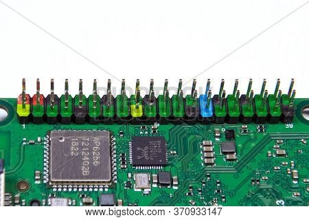 Moscow, Russia - June 11, 2020: Pay A Mini Computer With A Processor And Interface Connectors. Minia