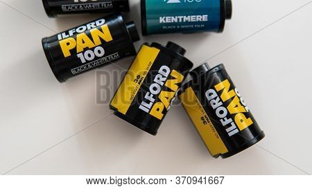 Kyiv, Ukraine -11 June  2020:  Black And White Film For Manual Development And Printing