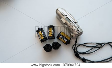 Kyiv, Ukraine -11 June  2020:  Black And White Film For Manual Development And Printing