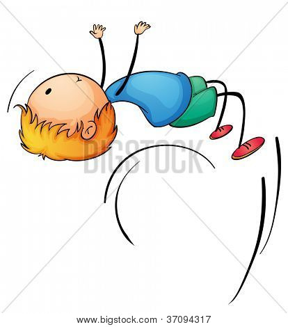 ภาพของเด็กที่ทำตัว backflip