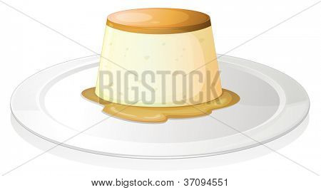 ilustracja puding na białym tle