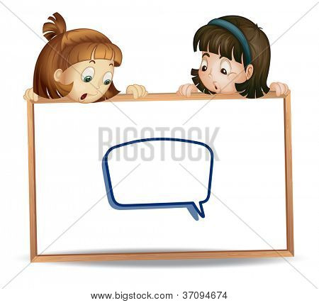 illustrazione di una ragazze e pollice su sfondo bianco