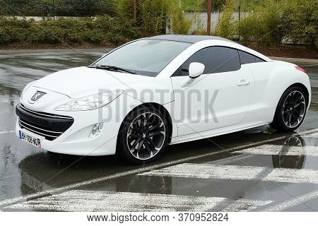 Bordeaux , Aquitaine / France - 05 05 2020 : Peugeot Rcz Coupe Modern Design Sport Car Parked In Cit