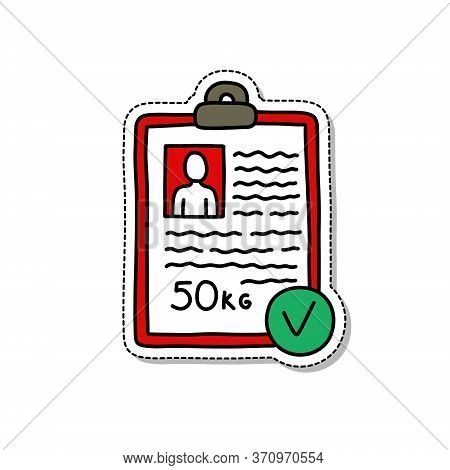 Blood Donation Doodle Icon, Vector Color Illustration