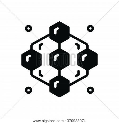 Black Solid Icon For Adjacent Abstract Pattern Repeating Graphic Hive