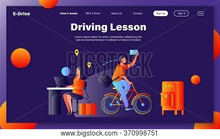 People Working At Post Office Flat Vector Illustration. Shipping And Delivery Service Concept. Mail 