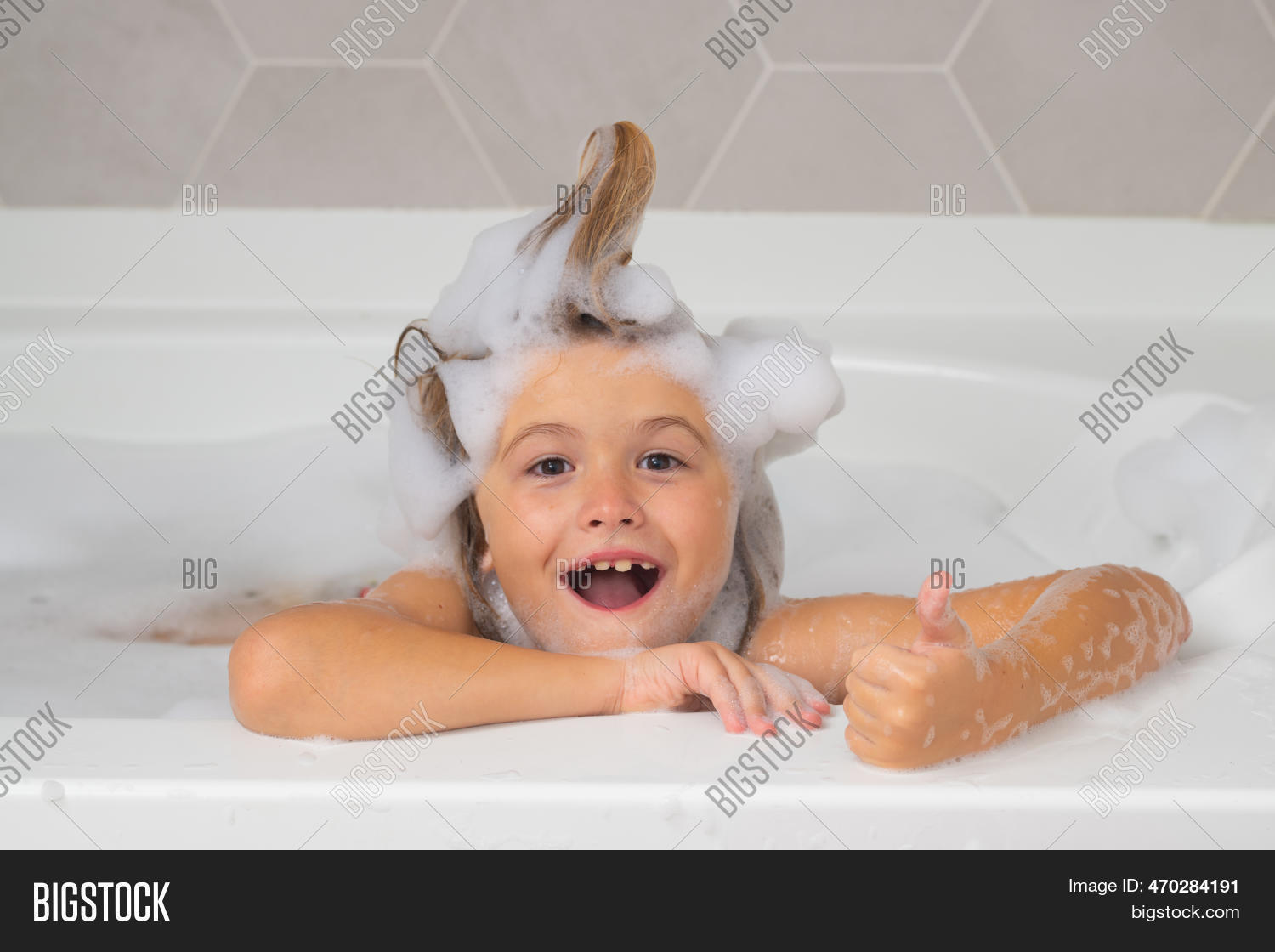 Kid Bath Tub. Washing Image & Photo (Free Trial) Bigstock