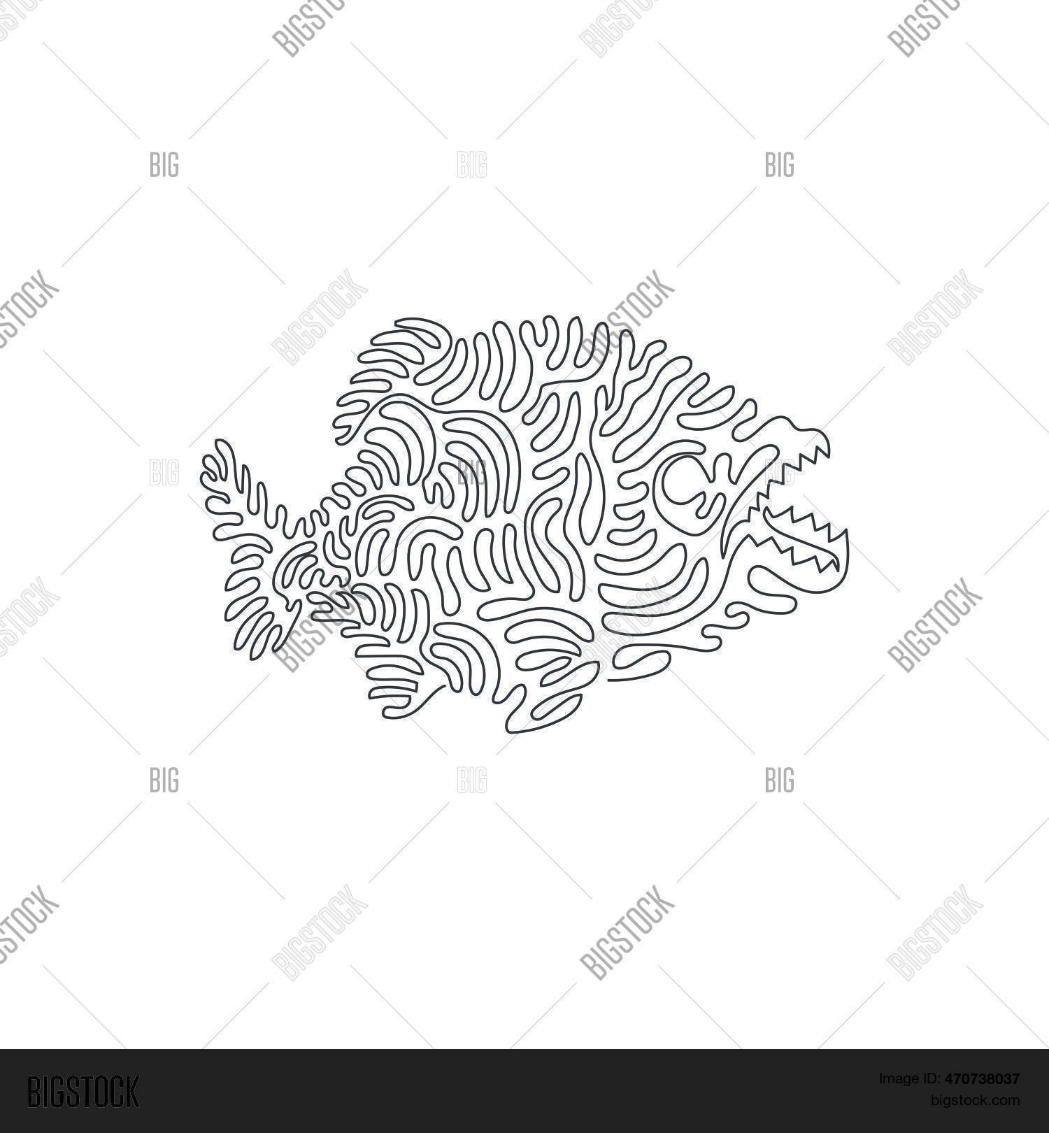 Continuous Curve One Vector & Photo (Free Trial) | Bigstock