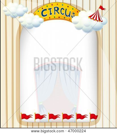 Ilustração de uma entrada de circo