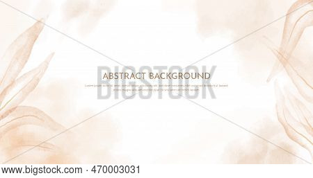 Abstract Horizontal Watercolor Background. Neutral Light Colored Empty Space Background Illustration