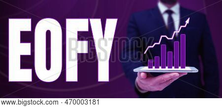 Writing Displaying Text Eofy. Internet Concept A Mega Sale Held On An End Of A Financial Year