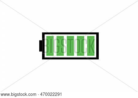 Creative Full Charged Battery Icon Design Template