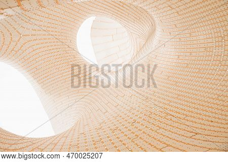 Sculpture Construction Minima Maxima, Inside, View From Below. Street Installation By New York Archi