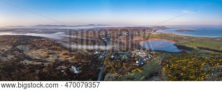 Aerial View Of Clooney Lake In Narin And Portnoo, County Donegal - Ireland