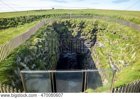 The Blowhole At Downpatrick Head In County Mayo - Ireland