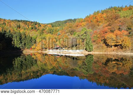 An Artificial Lake (taich) Was Built Around The Mining Activity. Klinger, Banská Stiavnica, Slovakia