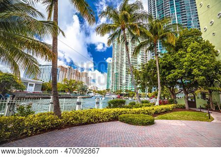Fort Lauderdale Riverwalk Tourist Coastline View, South Florida, United States Of America
