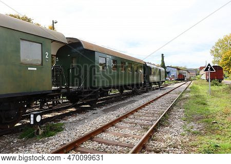 Old Railway Wagon On The Siding In Weissach Station