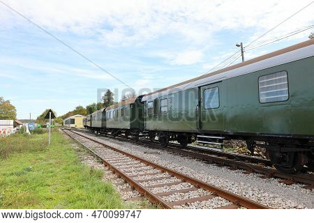 Old Railway Wagon On The Siding In Weissach Station