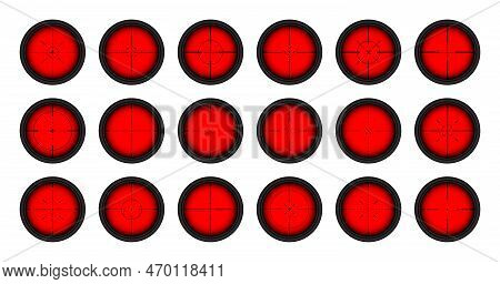 Various Weapon Thermal Infrared Sights, Sniper Rifle Optical Scopes. Hunting Gun Viewfinder With Cro