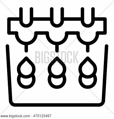 Dropper Plotter Icon Outline Vector. Printer Machine. Offset Data