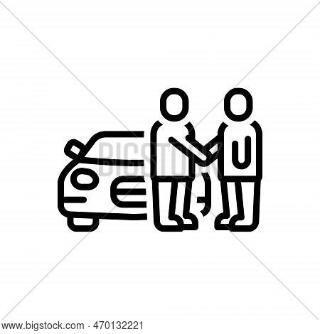 Black Line Icon For Dealers Trader Merchant Dealer Businessman Banian Business-people Wholesaler Mer