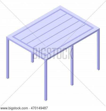 Outdoor Pergola Icon Isometric Vector. House Building. Wood Garden