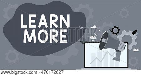 Handwriting Text Learn More. Business Concept Deepen Knowledge Of The Thing You Want To Do Or New Sk