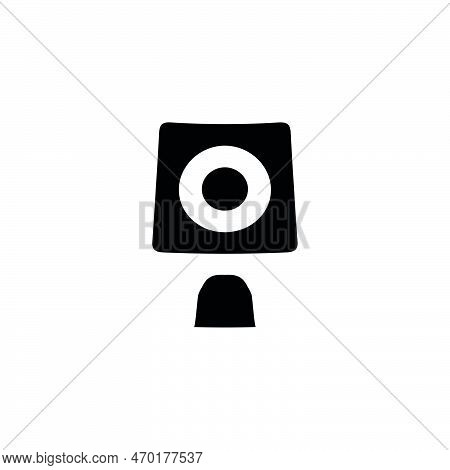 Webcam Icon. Simple Style Live Lessens Poster Background Symbol. Webcam Brand Logo Design Element. W