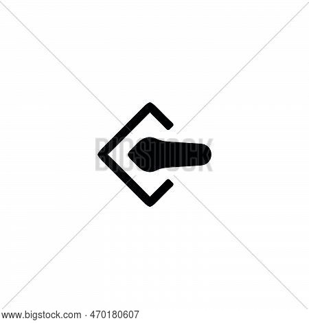 Door Handle. Icon. Simple Style Door Big Sale Poster Background Symbol. Door Handle Brand Logo Desig