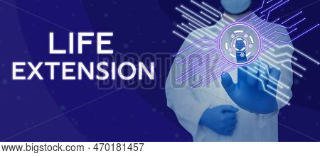 Handwriting Text Life Extension. Business Approach Able To Continue Working For Longer Than Others O