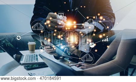 Digital Transformation Technology Strategy, Iot, Internet Of Things. Transformation Of Ideas And The