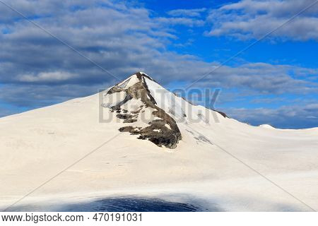 Mountain Snow Panorama And Summit Johannisberg (high Tauern) In Glockner Group, Austria