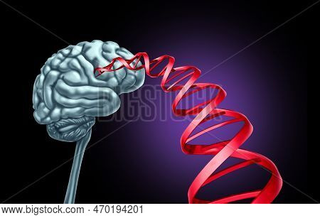 Brain And Dna As Genes Linked To Gene Mutation Responsible For Neurological Or Mental Health Disorde