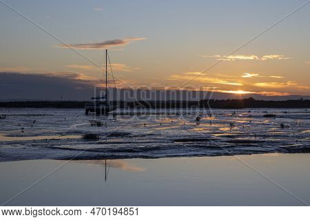 Sunset At Old Leigh, Leigh-on-sea, Essex, England, United Kingdom