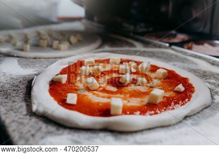 The Process Of Making Pizza. Making Pizza