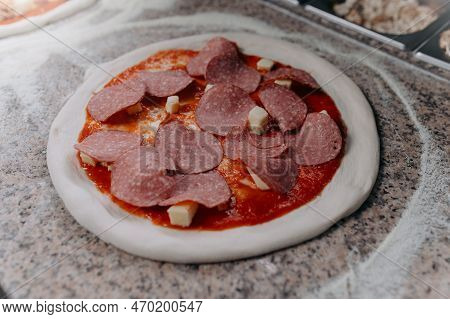 The Process Of Making Pizza. Making Pizza