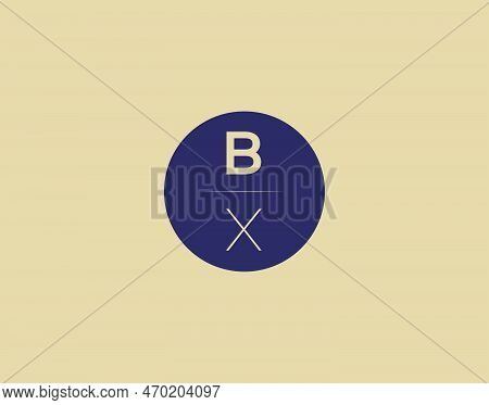 Bx Letter Modern Elegant Logo Design Vector Images