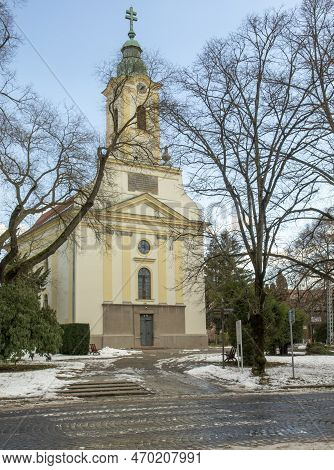 St. Michael The Archangel Roman Catholic Church In Zlate Moravce. Slovakia.