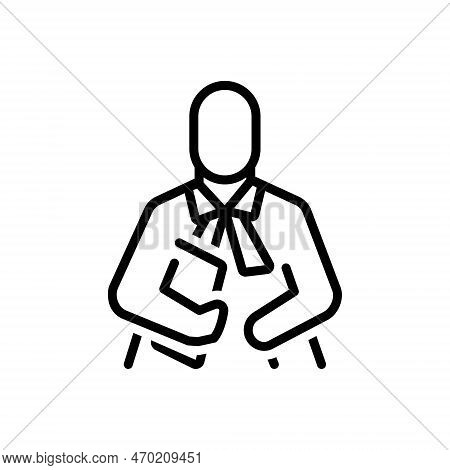 Black Line Icon For Advocate Lawyer Solicitor Barrister Pleader Consultant Legal Solicitor Counsel A