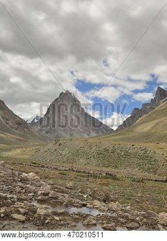 Mount Gumbok Rangan (gonbo Rangjon). A Tibetan Buddhist Sacred Mountain Which Is Located In Darcha-p