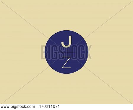 Jz Letter Modern Elegant Logo Design Vector Images