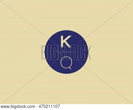 Kq Letter Modern Elegant Logo Design Vector Images