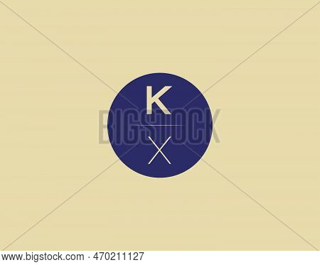 Kx Letter Modern Elegant Logo Design Vector Images
