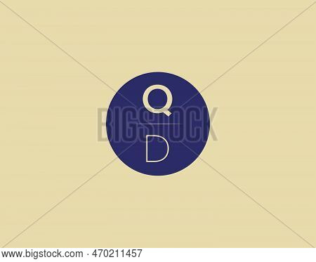 Qd Letter Modern Elegant Logo Design Vector Images