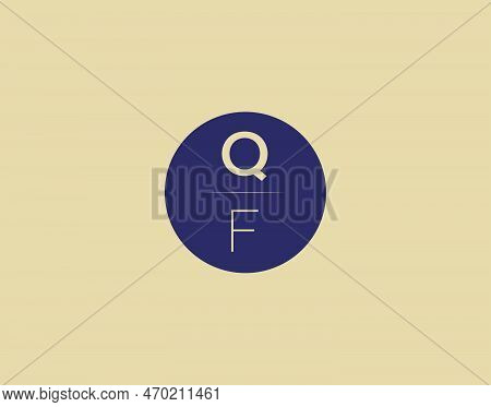Qf Letter Modern Elegant Logo Design Vector Images
