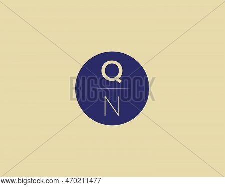 Qn Letter Modern Elegant Logo Design Vector Images