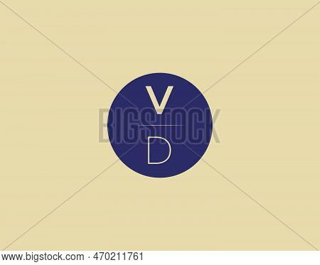 Vd Letter Modern Elegant Logo Design Vector Images