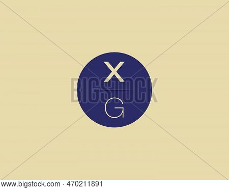 Xg Letter Modern Elegant Logo Design Vector Images