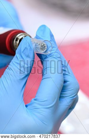 Preparation Of Dermapen For The Rejuvenation Procedure.